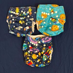 Printed pocket diapers